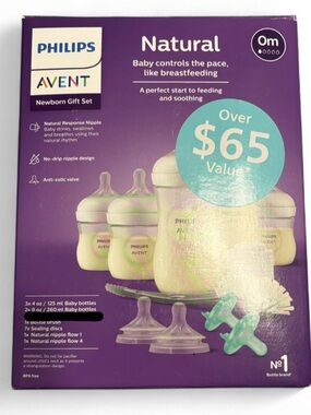 Unused Philips AVENT Natural Newborn Gift Set (Pacifier not include)